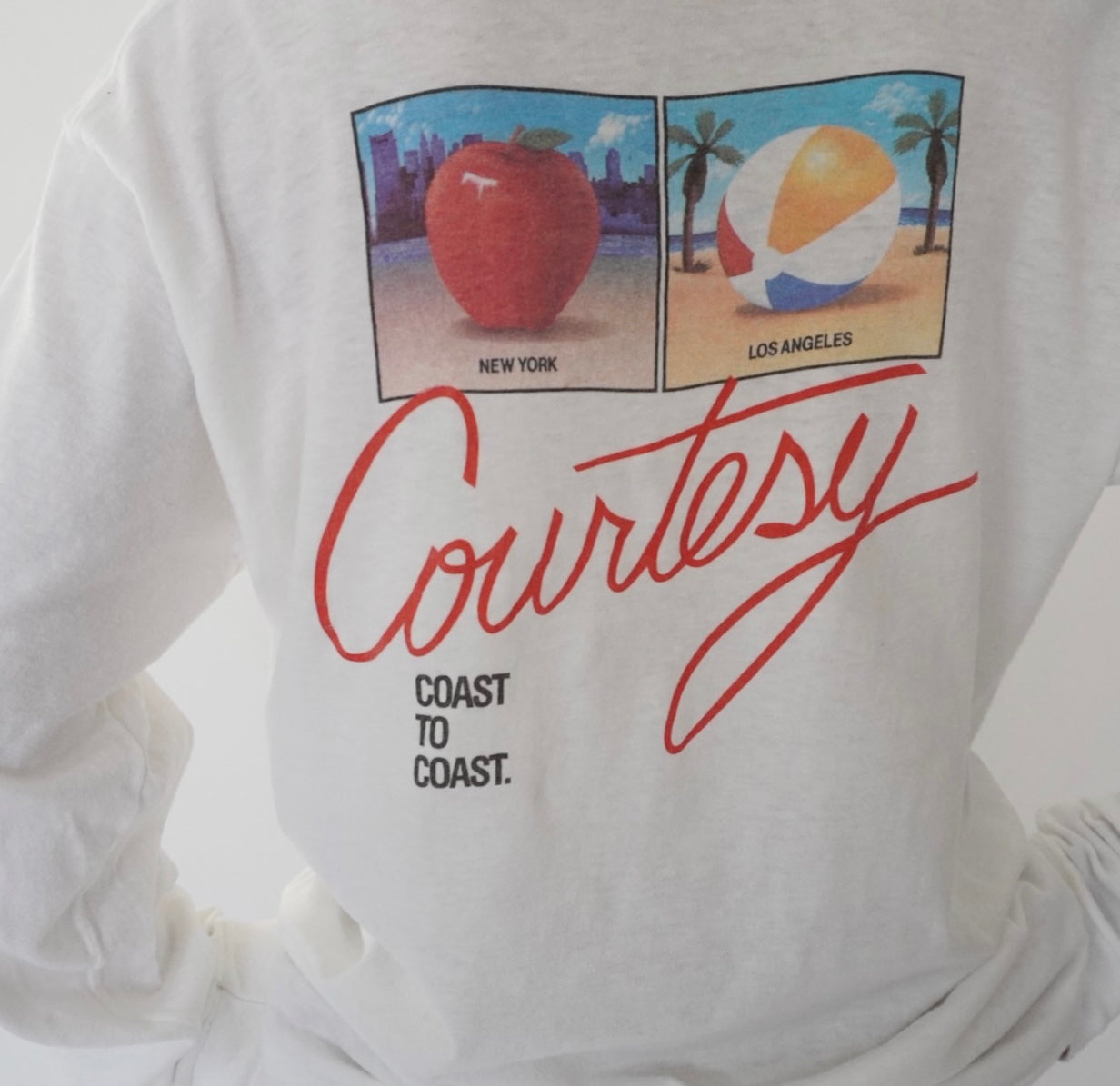 80s Printed Long Sleeves T-shirt Made in USA