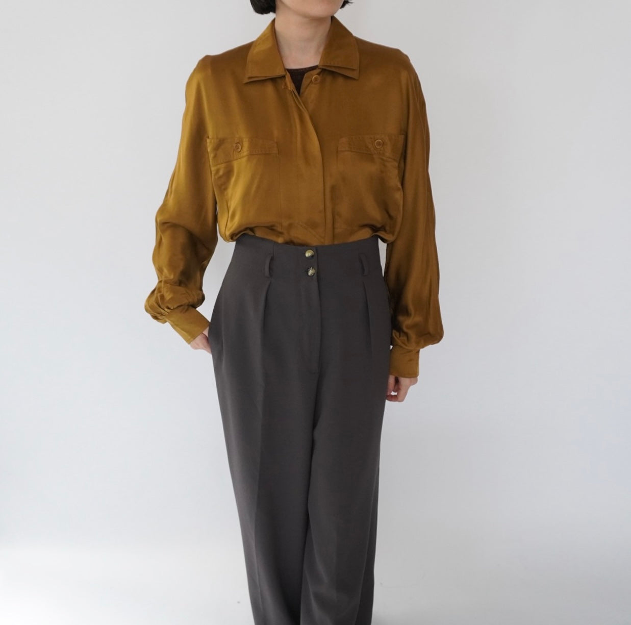 80s "ESCADA" Silk Shirt Made in Italy