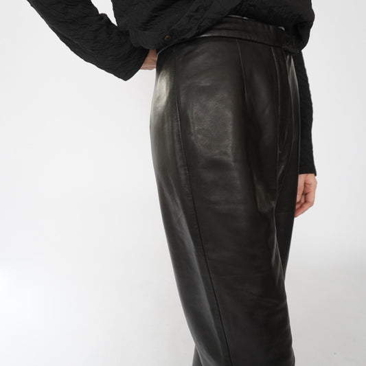 90s Black Leather Pants