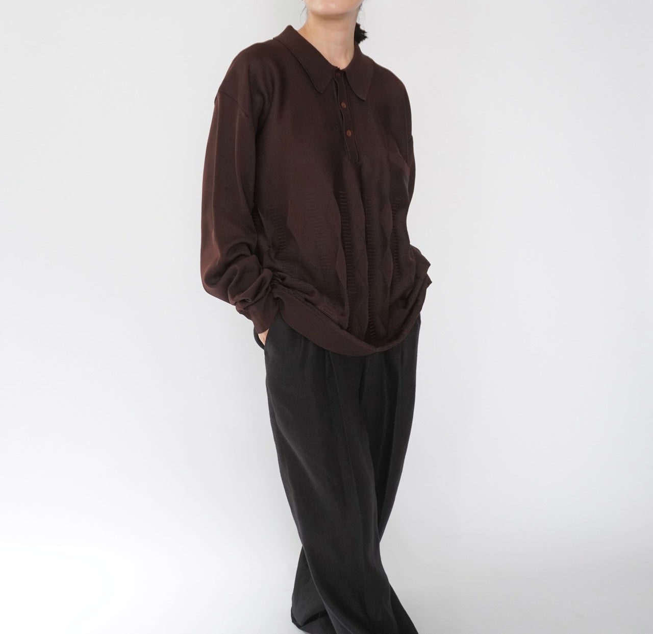 70s Brown Design Top