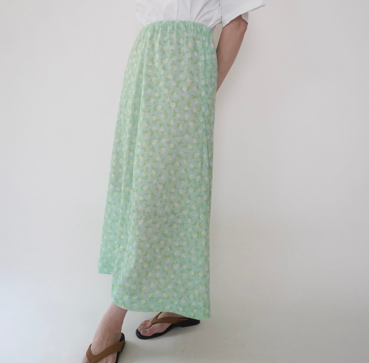 80s Floral Print Skirt