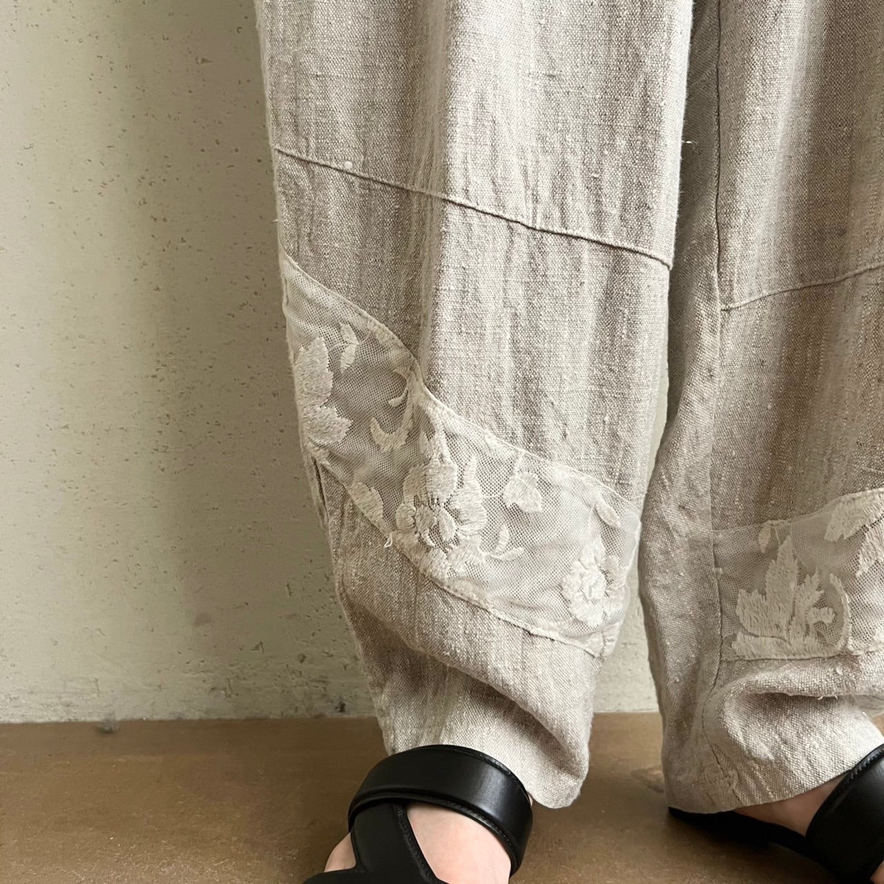 90s  Lace Design Pants Made in Italy
