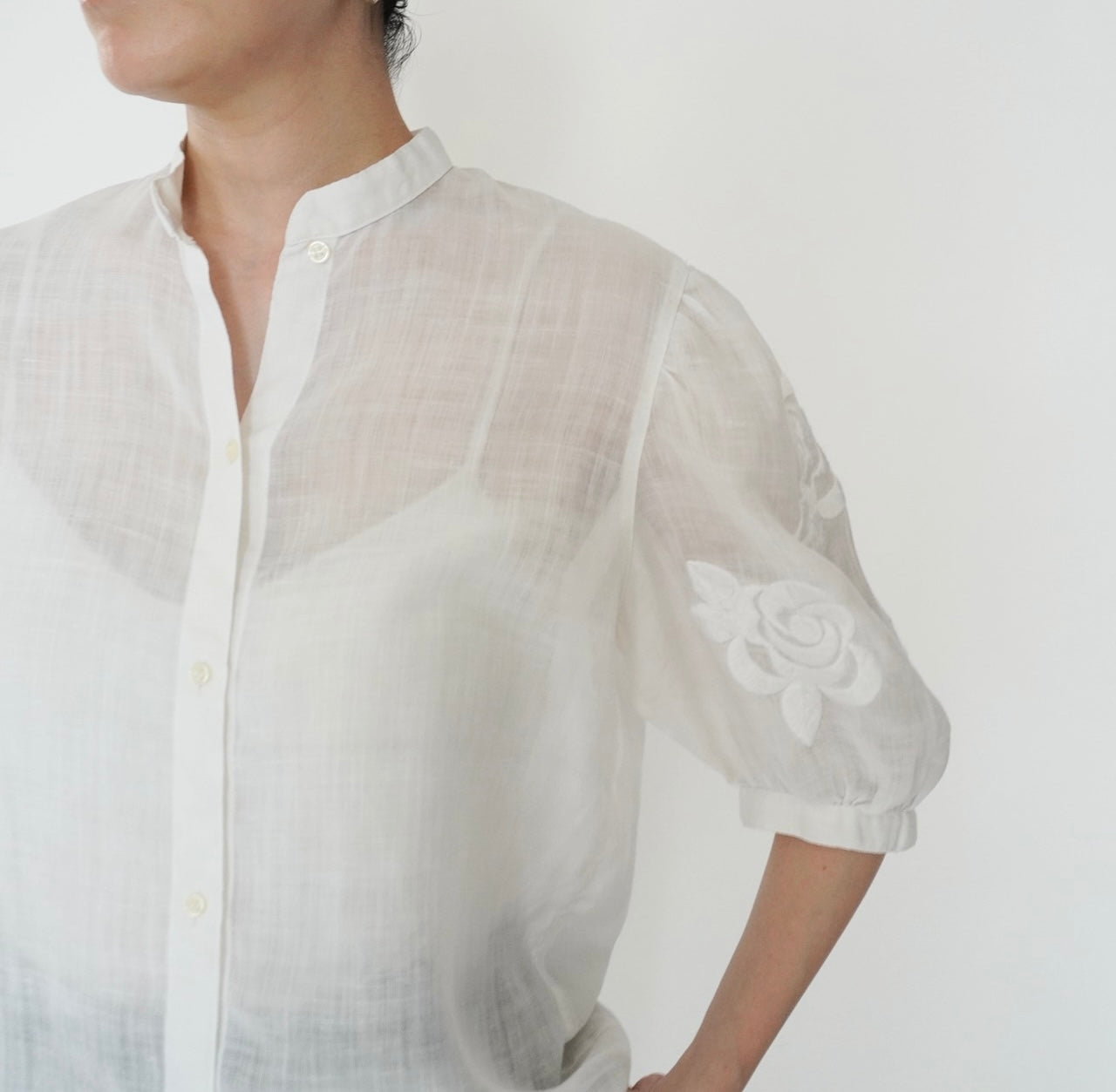 80s Embroidery Design Shirt Made in Italy