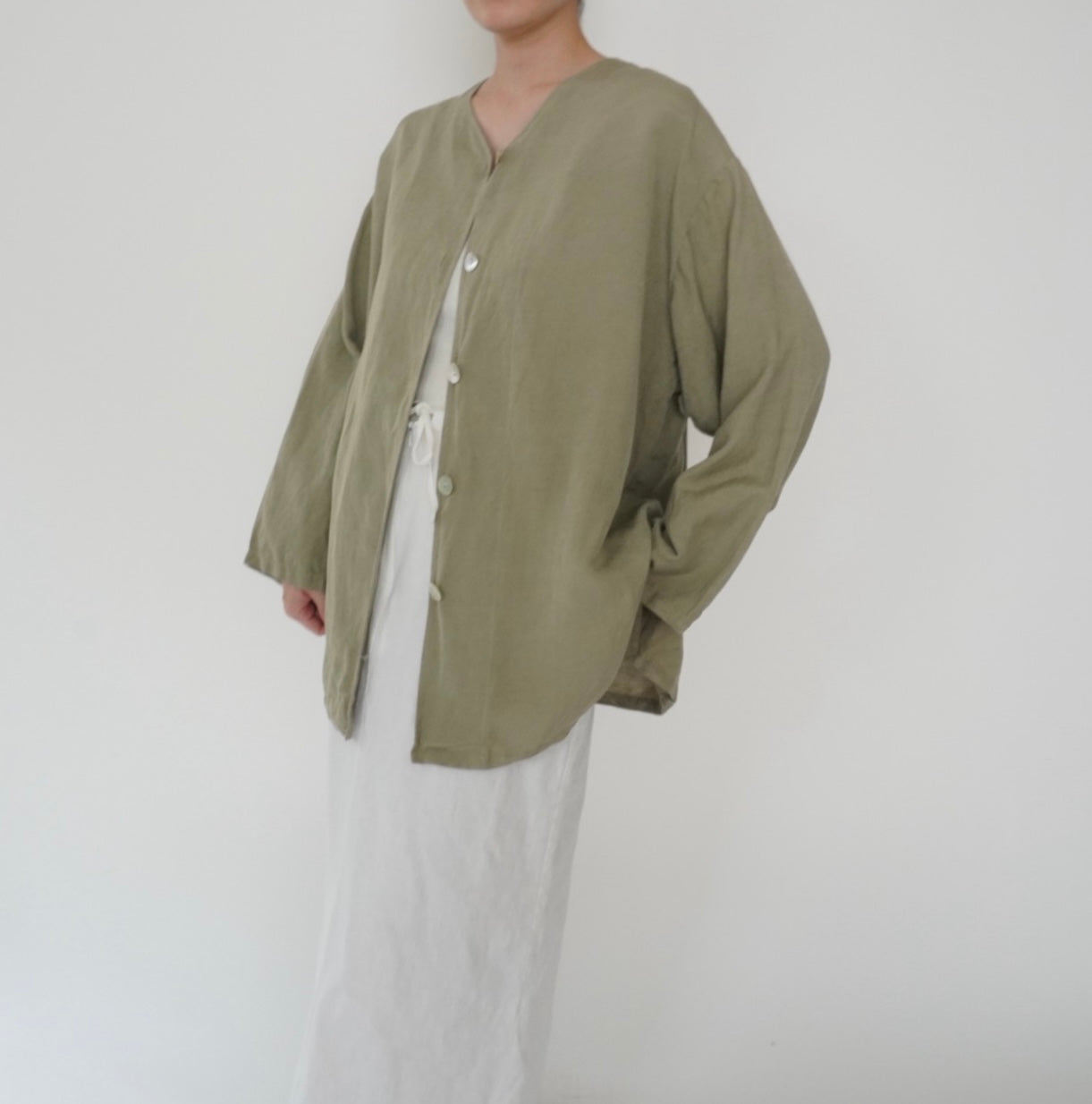 90s Light Khaki Blouse,Jacket