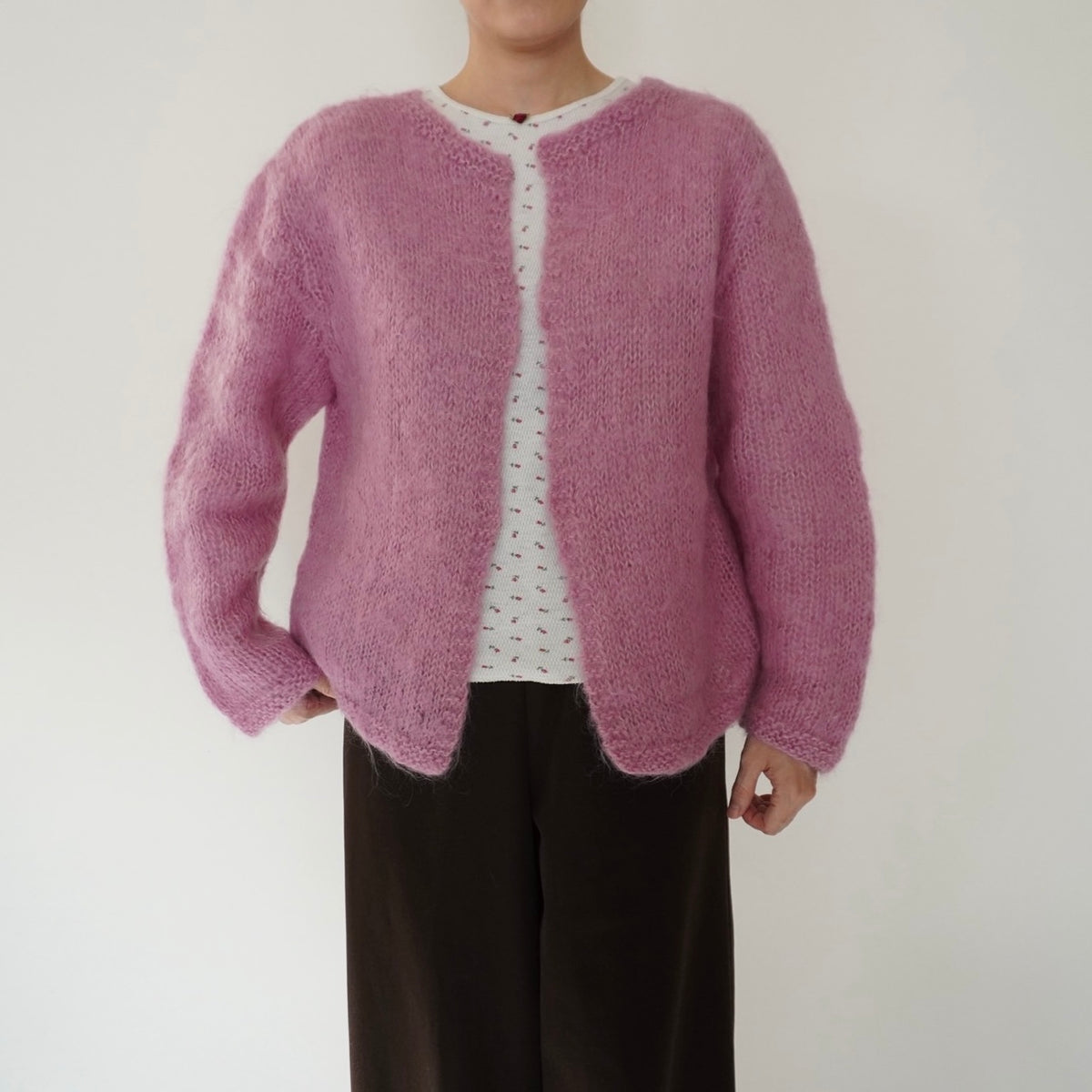 80s Pink Knit Cardigan