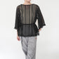 90s Sheer Lace Design Blouse