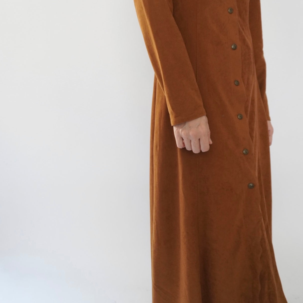 90s "FENDI" Faux Suede Dress Made in Italy