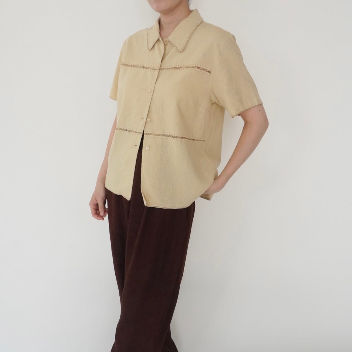 90s Design Linen Shirt