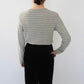 90s Gray Striped Top