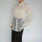 90s Embroidery Silk Shirt