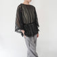 90s Sheer Lace Design Blouse