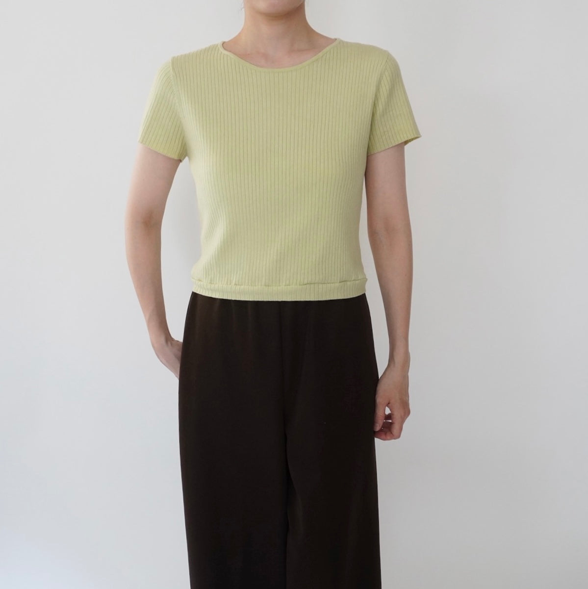 90s Silk Ribbed Top