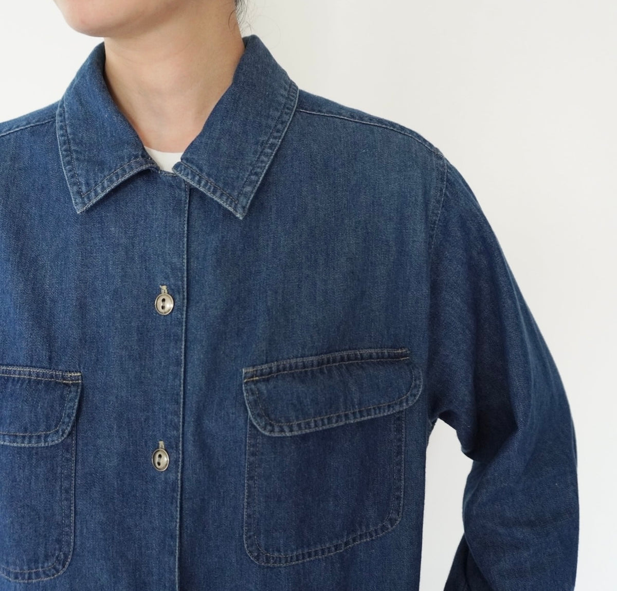 90s Denim Long Shirt