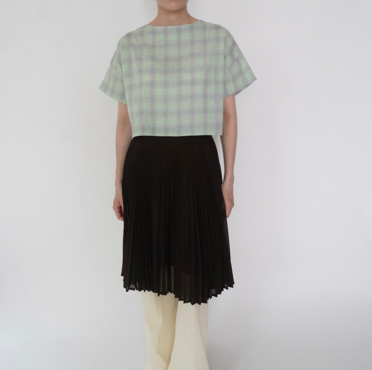 90s "BENETTON" Pleated Design Skirt Made in Italy