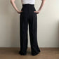 80s Black Wide Pants Made in USA
