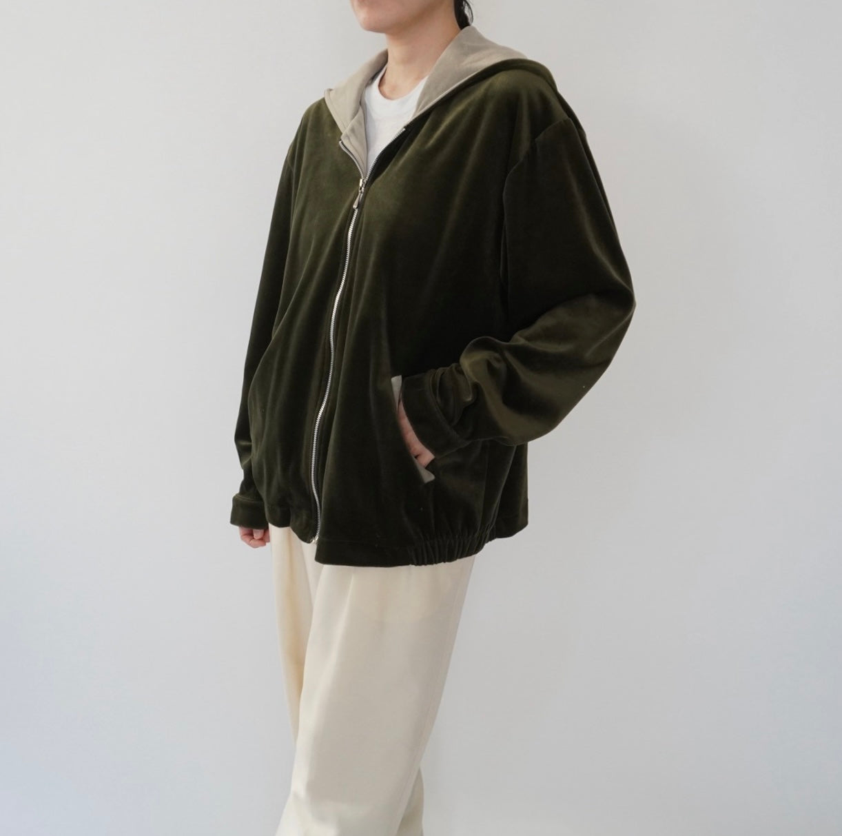 90s Hooded Velour Top
