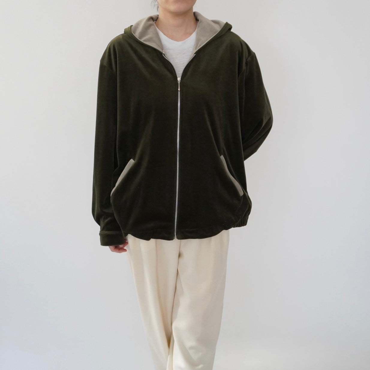 90s Hooded Velour Top