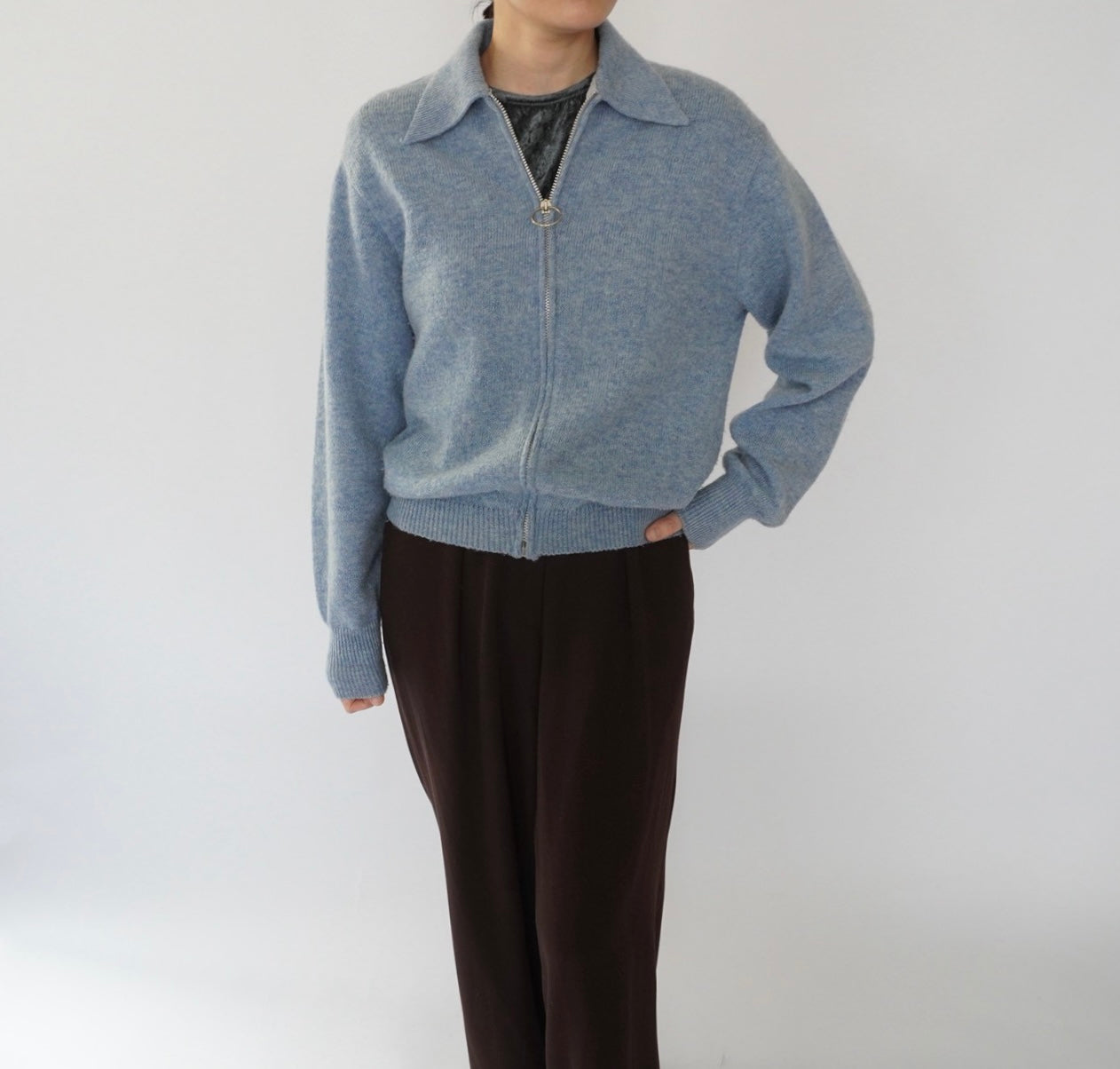 70s Ring Zip Knit