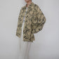 90s Floral Print Linen Shirt,Jacket Made in USA