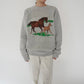 80s Horse Printed Sweater Made in USA