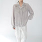 70s Hand Embroidery Silk Shirt Dead Stock
