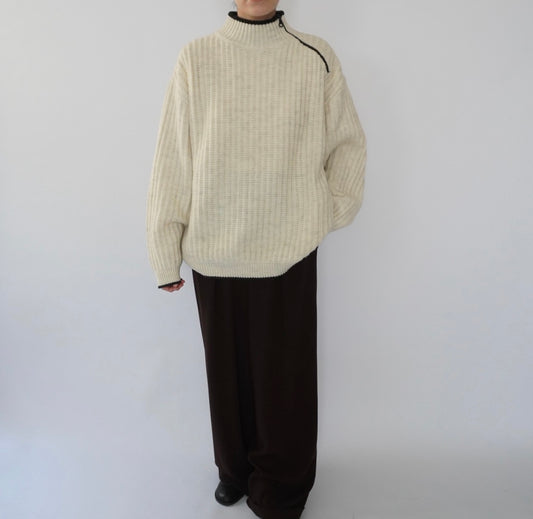 90s Zip Design Knit Made in Italy