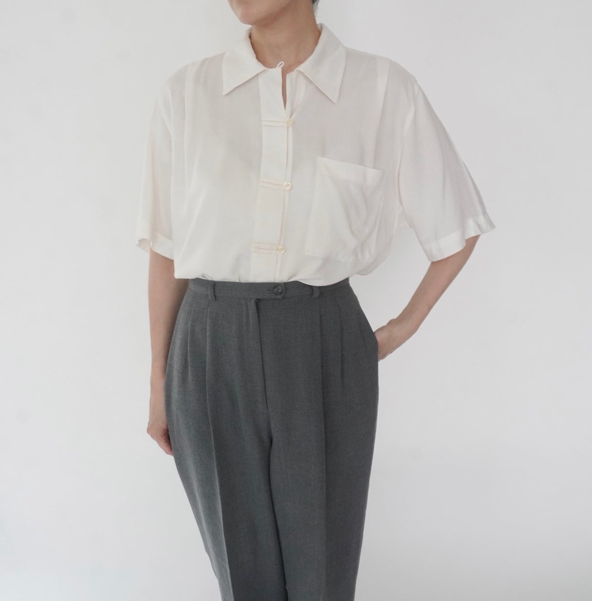 90s Design Rayon Shirt