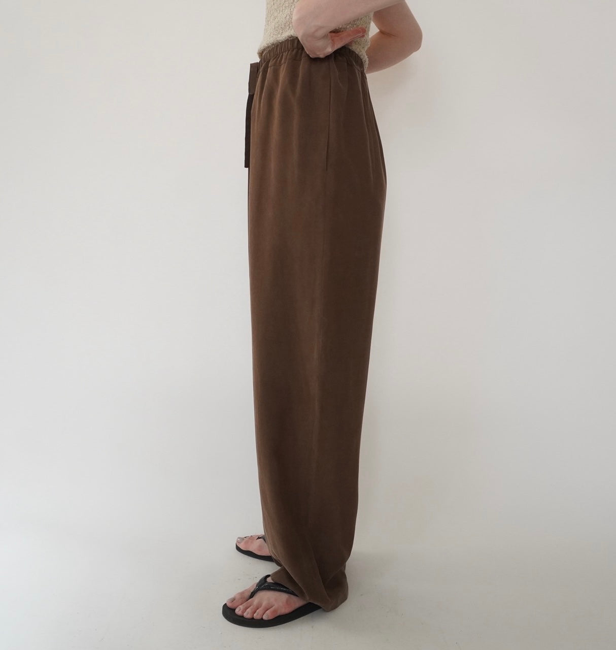 90s Brown Silk Pants