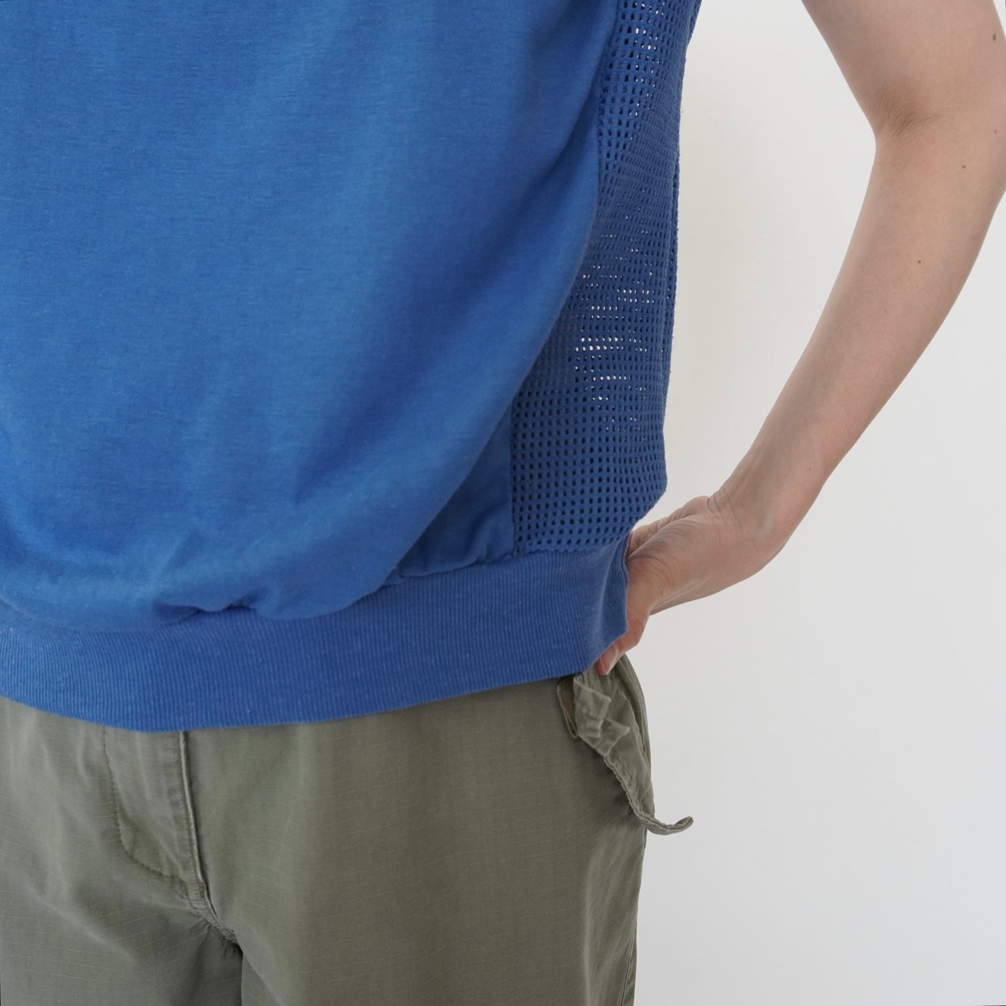 80s Blue Mesh Top