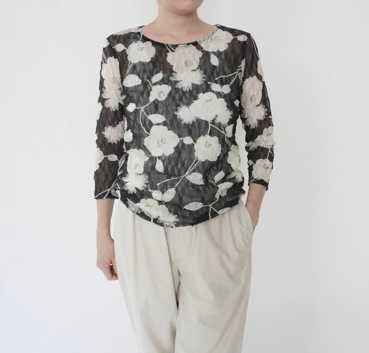 90s Design Sheer Top