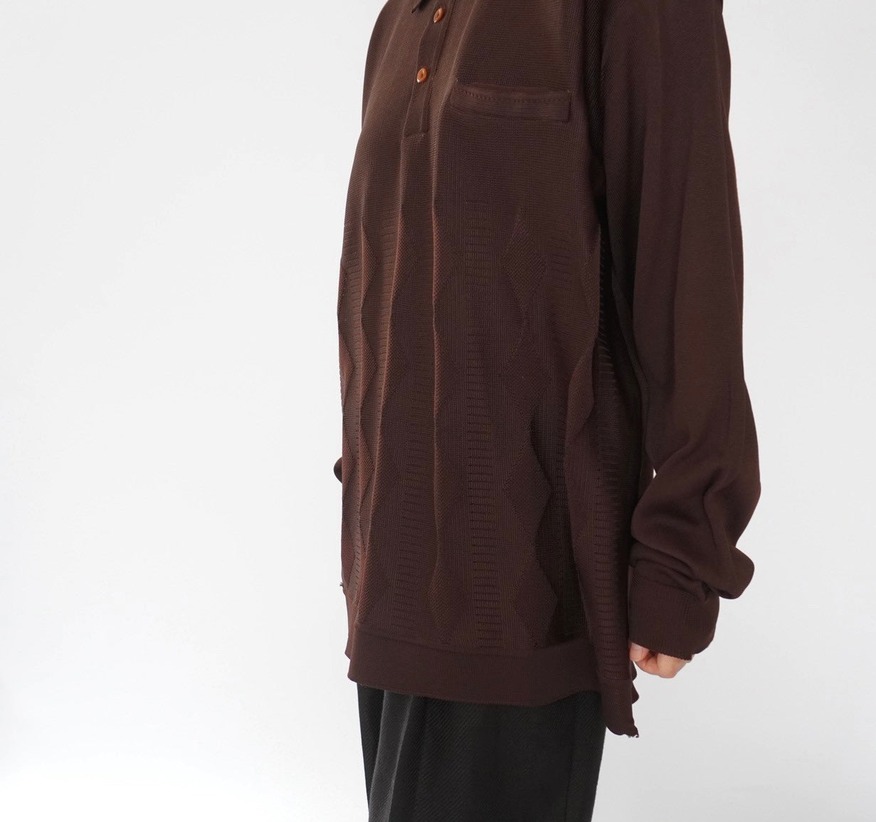 70s Brown Design Top