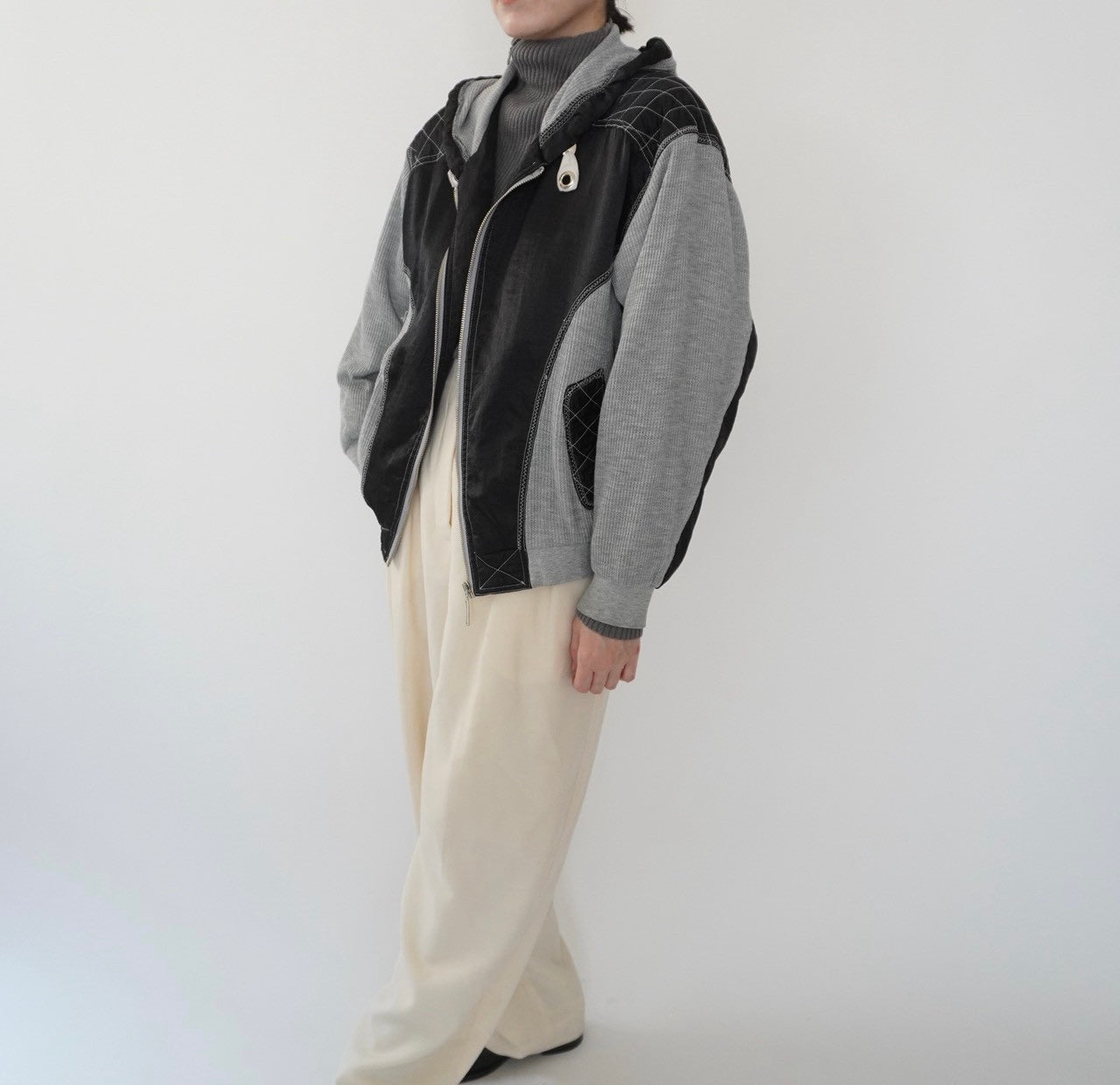 90s  Two Tone Design Light Jacket