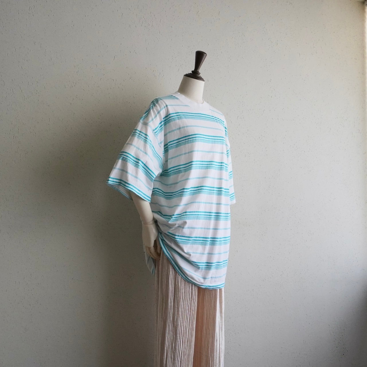 90s EURO Striped Printed T-shirt