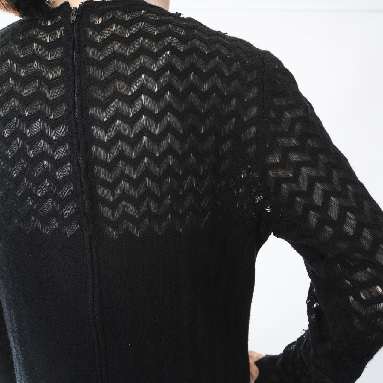 80s Black Knit Dress