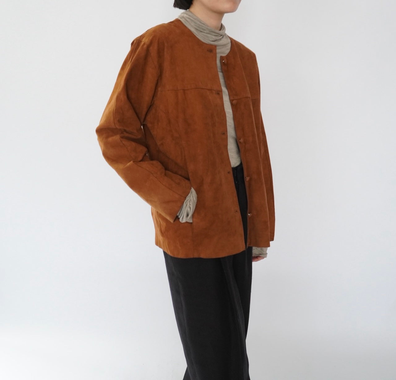 90s Suede Blouse, Jacket