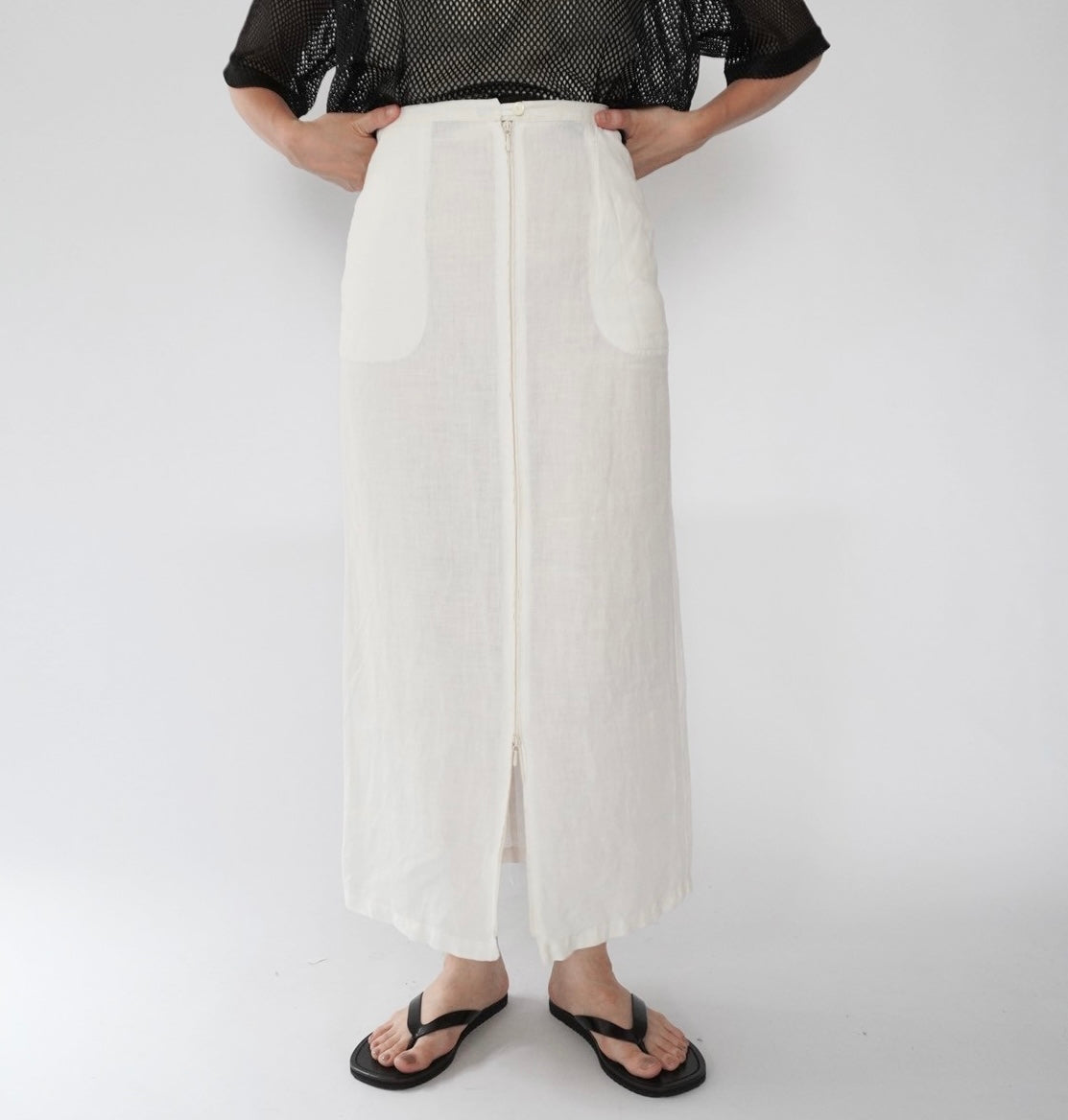 80s EURO Double Zip Design Skirt