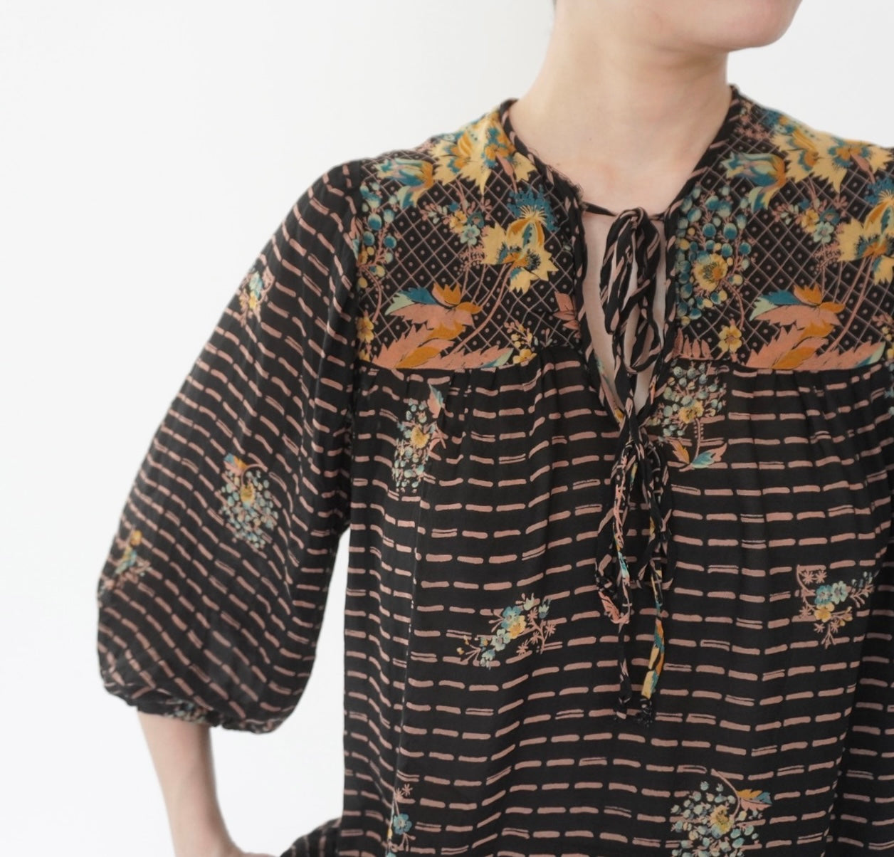70s Printed Blouse
