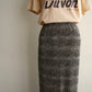 90s Pleated Print  Skirt
