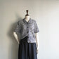 90s Lace Design Mesh  Shirt