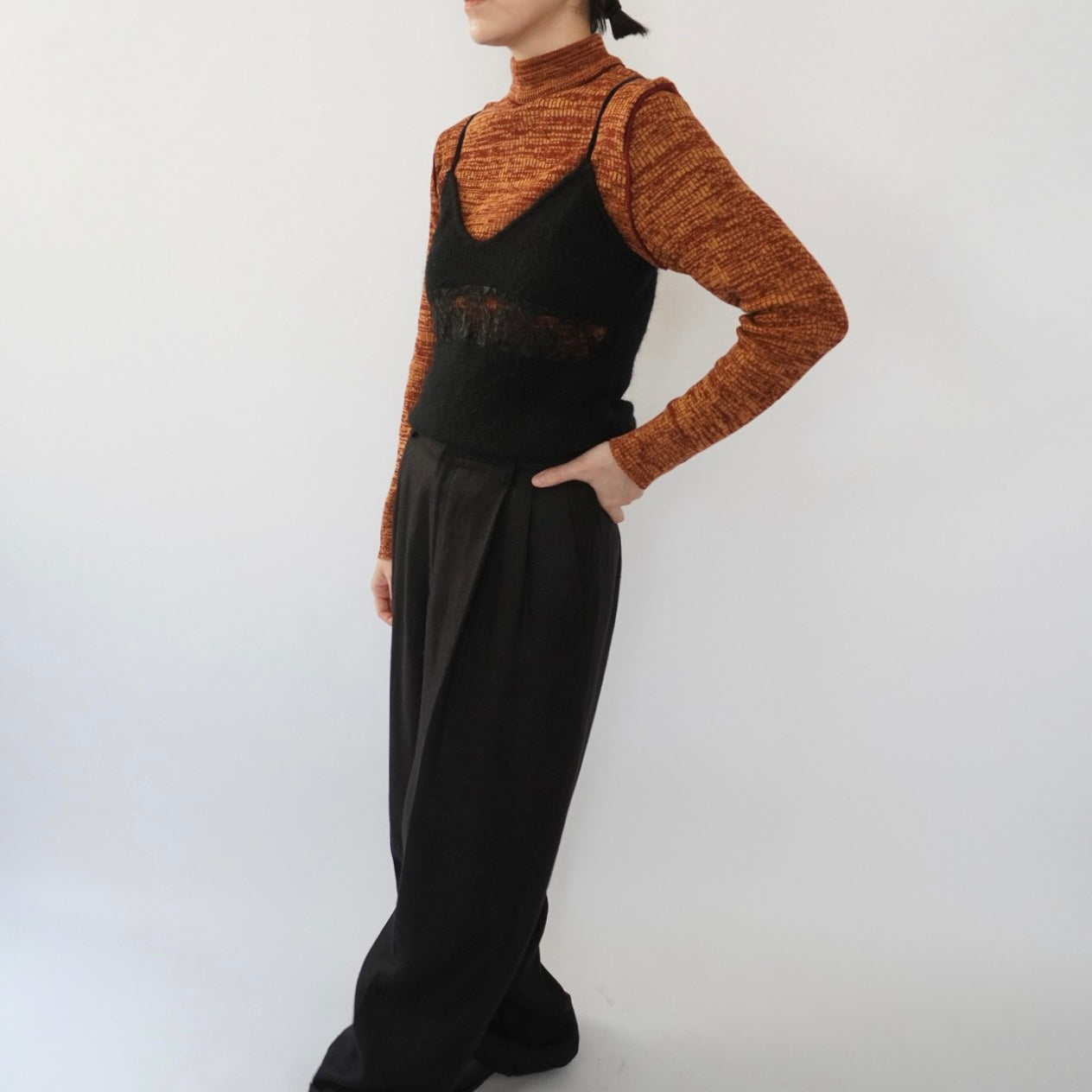 90s Lace Design Mohair Camisole Top