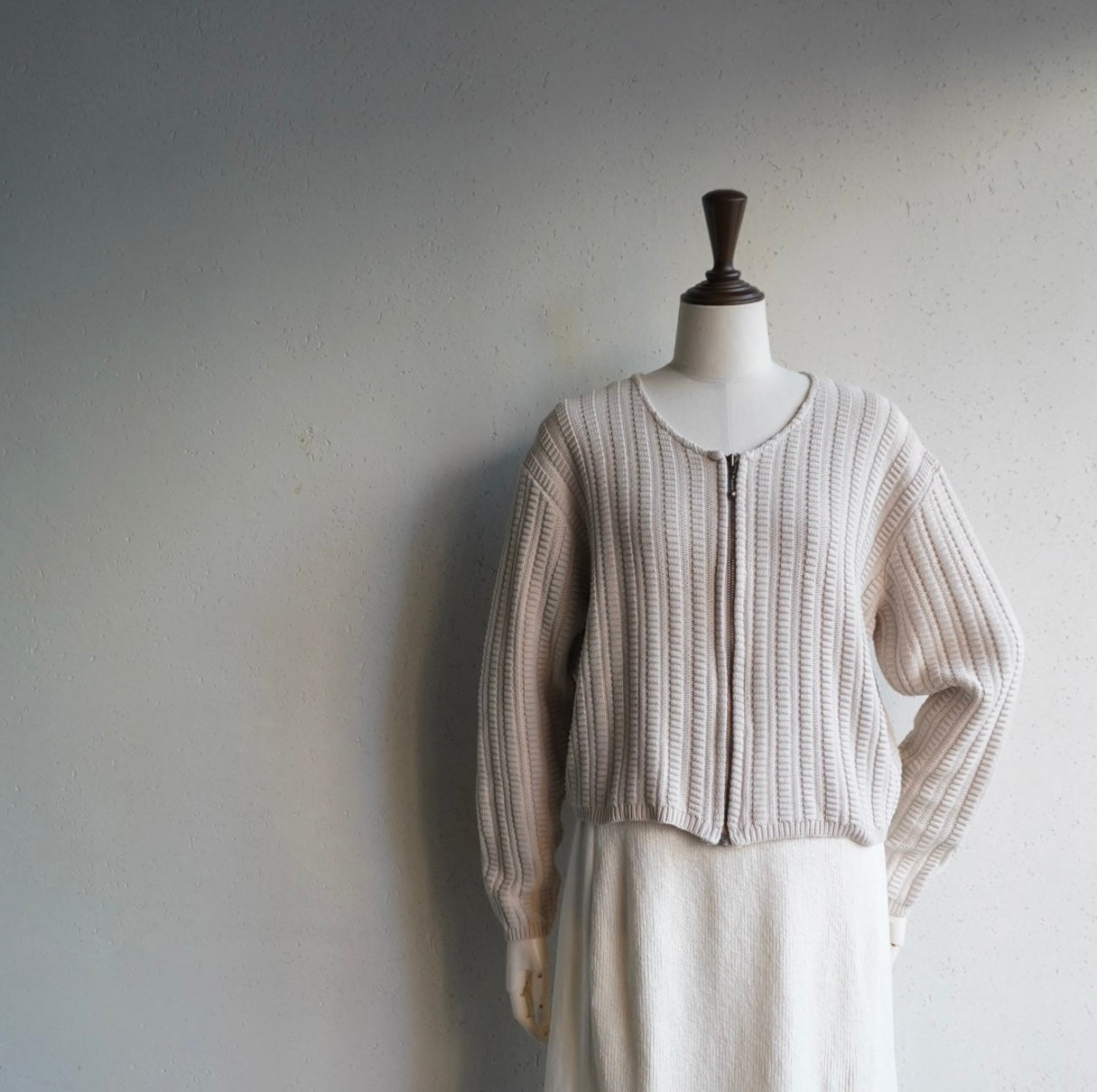 90s Zipped Cotton Top Made in Canada