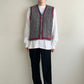 90s Zipped Cotton Knit Vest