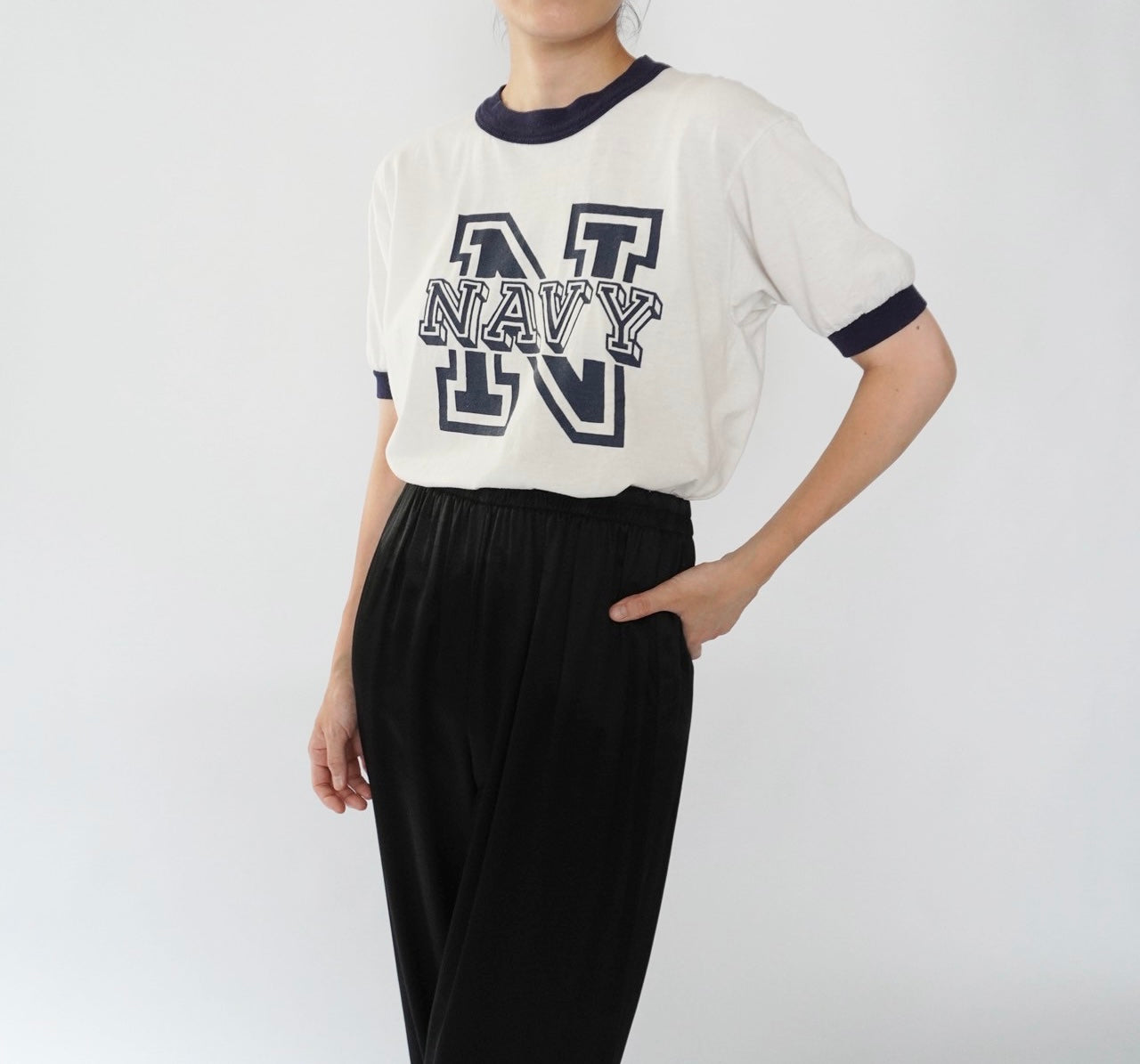 90s Printed Ringer T-shirt Made in USA