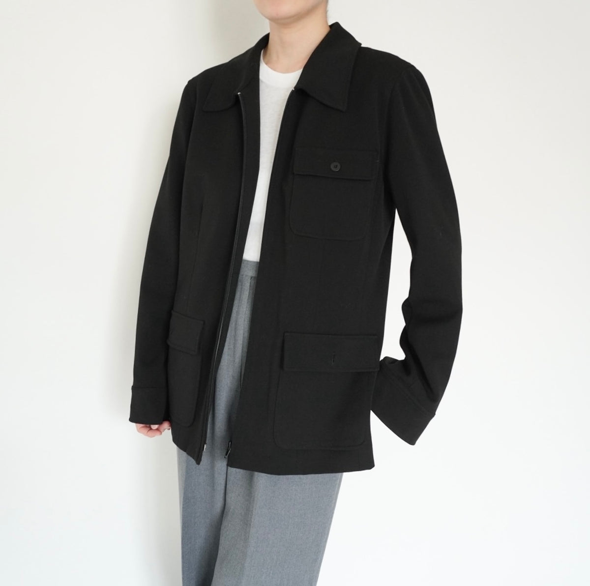 90s Black Design Jacket