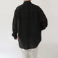 90s Black Linen Shirt