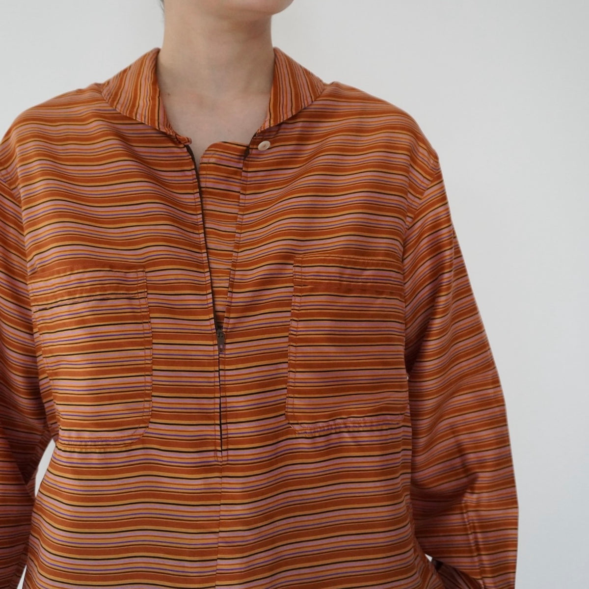 80s EURO Striped Blouse