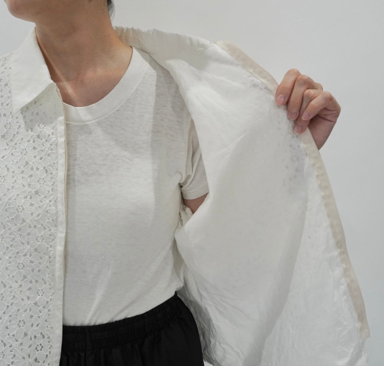 90s Cut Lace Shirt,Jacket Made in USA