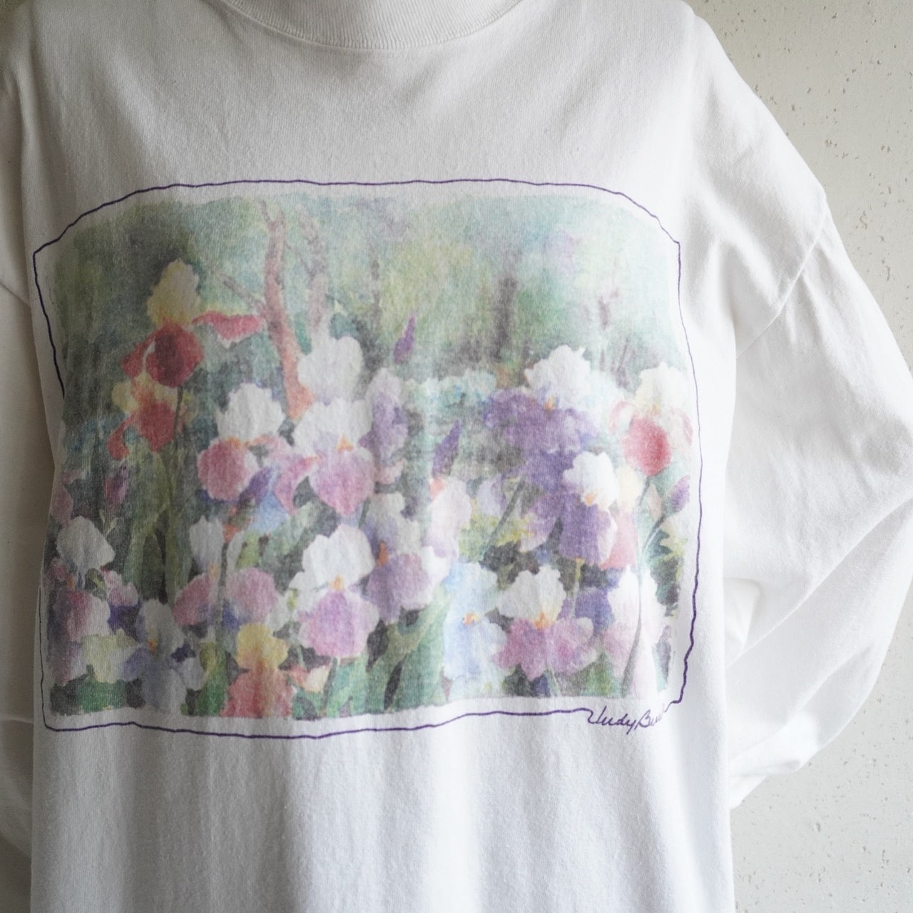 90s"Judy Buswell"  Printed Long Sleeves T-shirt Made in USA