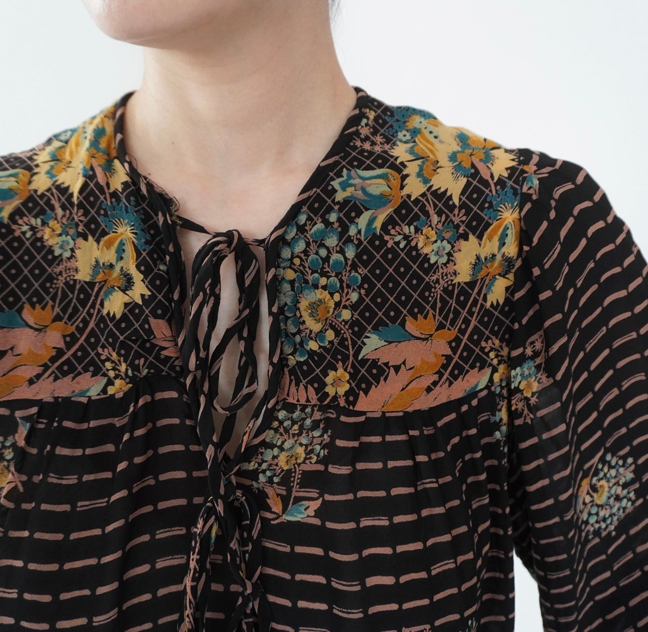 70s Printed Blouse