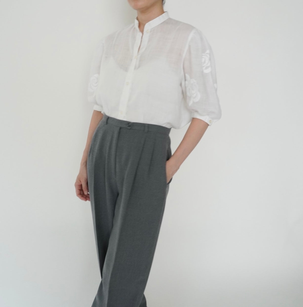 80s Embroidery Design Shirt Made in Italy